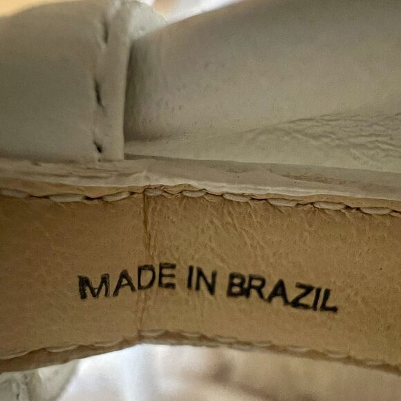 Alexandre Birman Clarita White Leather Bow Thong Sandal Shoes Women EU 37 US 6.5 - Picture 10 of 15